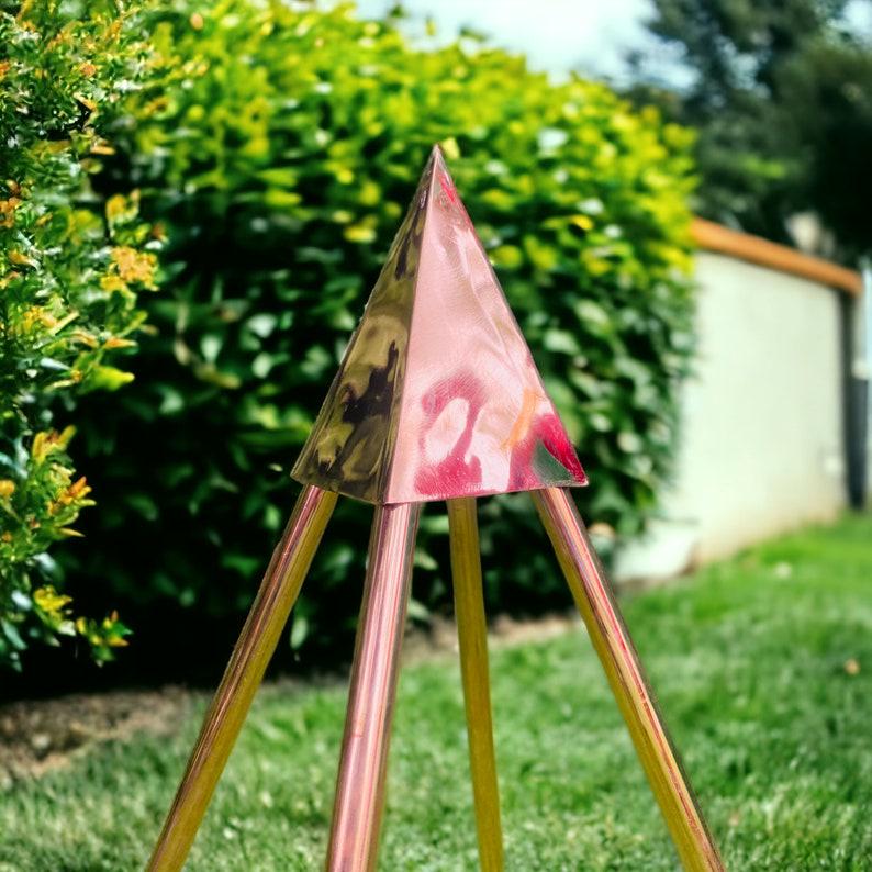 Nubian 8 MM Copper Meditation pyramid Kit Without copper main pipes with Crystal filling Optional HPC065
