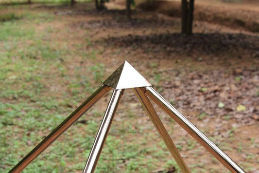 Copper Lite Duty Giza Meditation Pyramid 6 Feet Base with 5 corner connectors and 8 main pipes