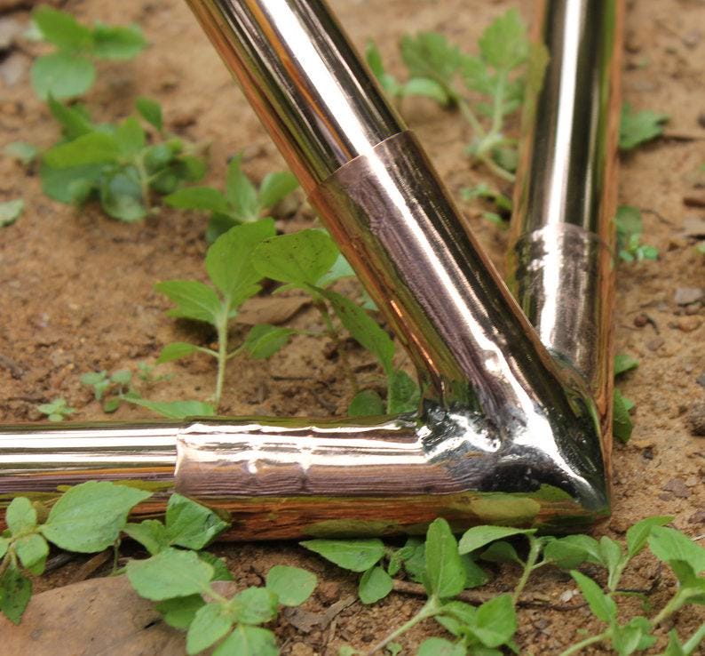 Copper Deluxe heavy Duty Russian Meditation Pyramid 4 Feet Base with 5 corner connectors and 16 main pipes