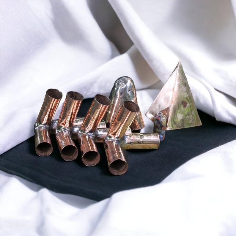 Russian 16 MM Copper Meditation pyramid Kit Without copper main pipes with Crystal filling Optional HPC072