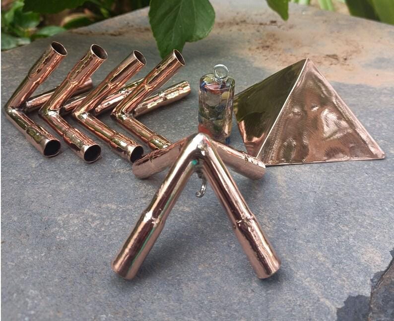 Copper Lite Duty Giza Meditation Pyramid 8 Feet Base with 5 corner connectors and 8 main pipes