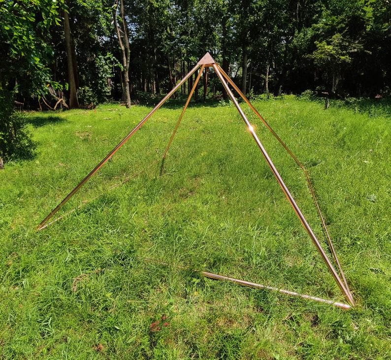Giza 20 MM Copper Meditation pyramid Kit Without copper main pipes with Crystal filling Optional HPC041