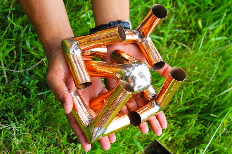Russian 22 MM Copper Meditation pyramid Kit Without copper main pipes with Crystal filling Optional HPC070