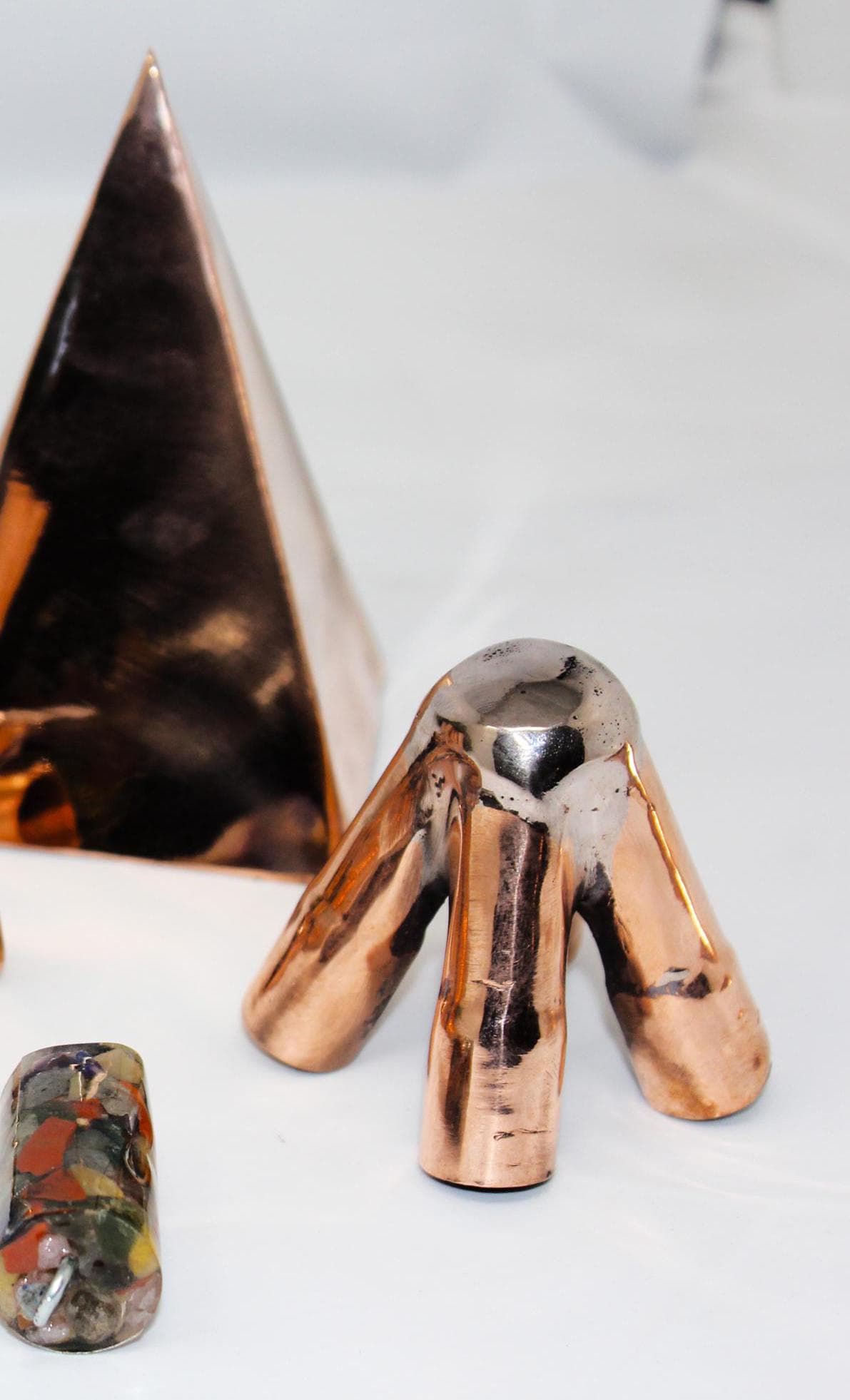 Copper Lite Duty Nubian Meditation Pyramid 4 Feet Base Portable Version