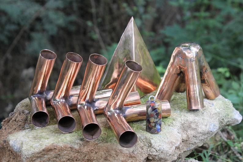 Russian 16 MM Copper Meditation pyramid Kit Without copper main pipes with Crystal filling Optional HPC072
