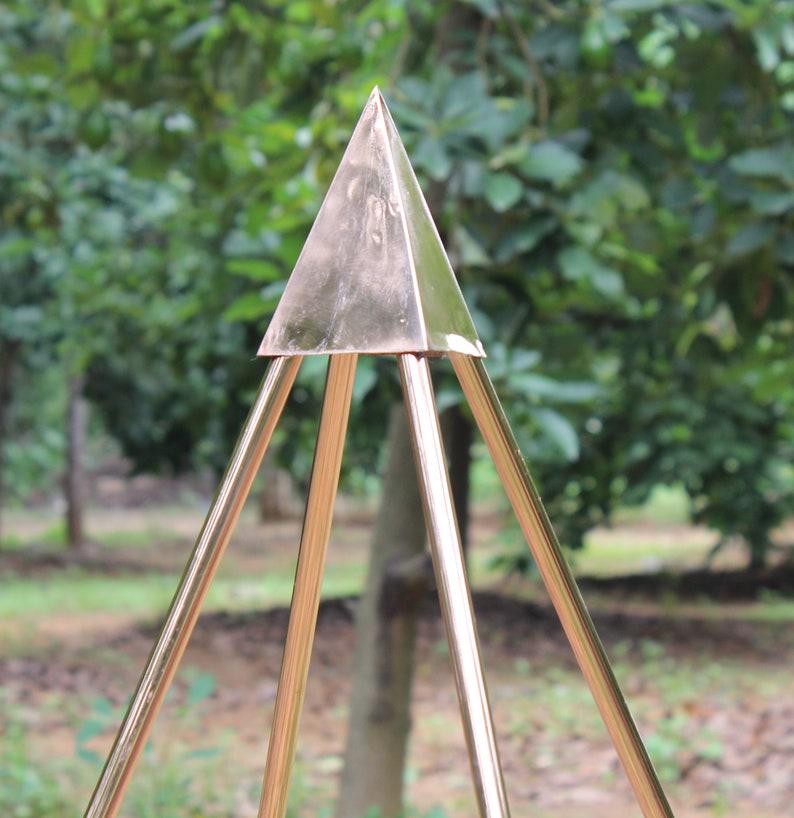 Copper Lite Duty Nubian Meditation Pyramid 4 Feet Base Portable Version