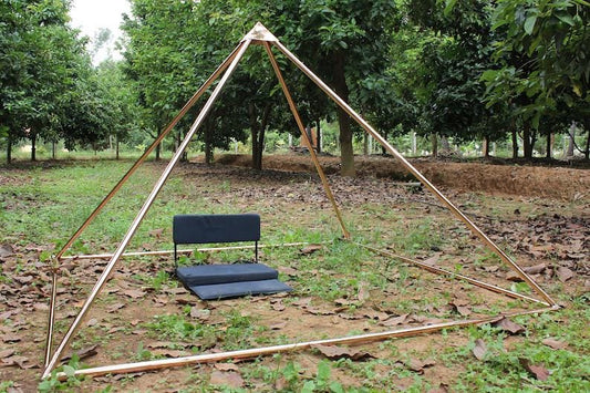 Copper Heavy Duty Giza Meditation Pyramid 8 Feet Base with 5 corner connectors and 8 main pipes