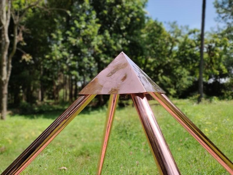 Copper heavy Duty Giza Meditation Pyramid 5 Feet Base Portable Version