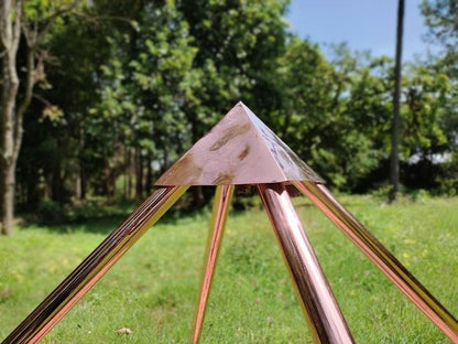 Copper heavy Duty Giza Meditation Pyramid 5 Feet Base Portable Version