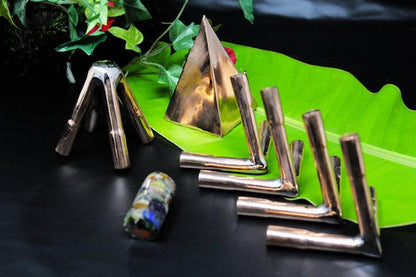 Nubian 8 MM Copper Meditation pyramid Kit Without copper main pipes with Crystal filling Optional HPC065