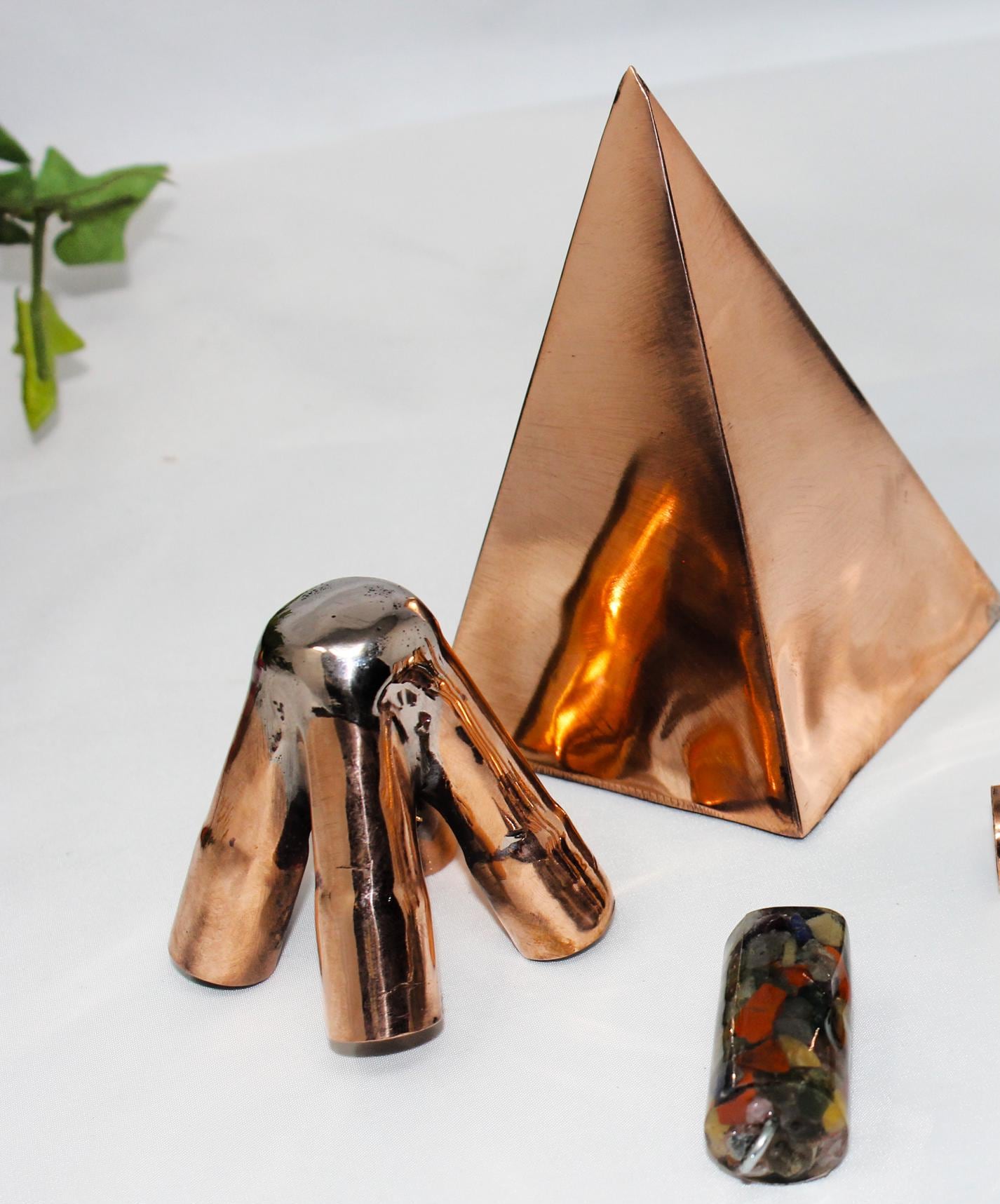 Copper Lite Duty Russian Meditation Pyramid 3 Feet Base Portable Version