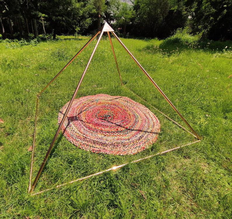 Giza 20 MM Copper Meditation pyramid Kit Without copper main pipes with Crystal filling Optional HPC041