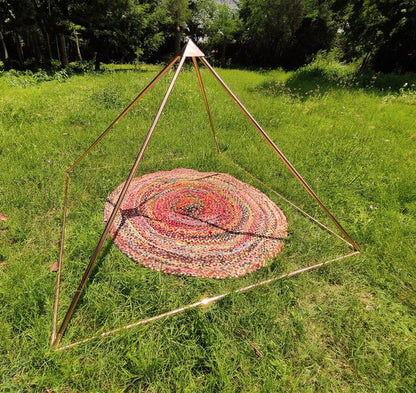 Giza 20 MM Copper Meditation pyramid Kit Without copper main pipes with Crystal filling Optional HPC041
