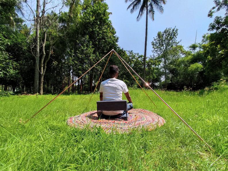 Copper Lite Duty Giza Meditation Pyramid 6  Feet Base Portable Version